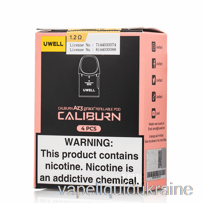 Vape Liquid Ukraine Uwell Caliburn AZ3 Grace Replacement Pods 1.2ohm AZ3 Grace Pods